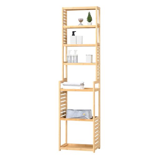 Mueble De Pared Para Baño Borlänge Puertas Enrejadas Bambú 66 X 62 X 20 Cm  Natural [en.casa] con Ofertas en Carrefour