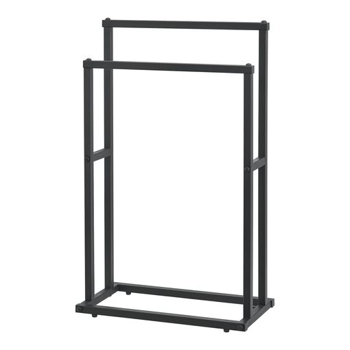 vidaXL Toallero de pie de hierro negro 48x24x78,5 cm