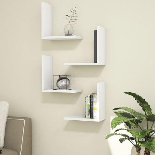 Estantería De Pared (4 Piezas) Broby Aglomerado 30 X 30 X 16 Cm Blanco  [en.casa] con Ofertas en Carrefour