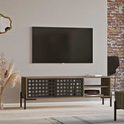 Mueble TV suspendido Lapinlahti Aglomerado 140x32x30 cm roble