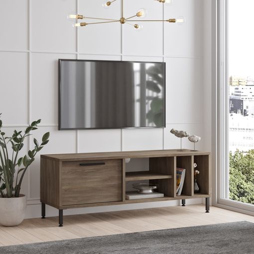 Composición De Salón Con Mueble Tv Bajo + Mesa De Comedor, Grafito/nordic –  Kram con Ofertas en Carrefour