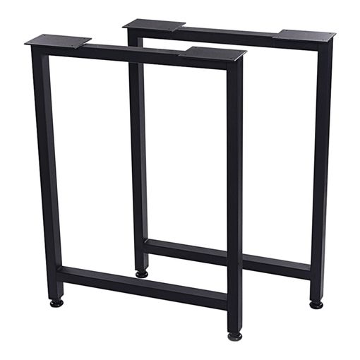 Juego de 2 patas de banco Holsted en forma de U acero 40 x 28 cm negro mate  [en.casa]