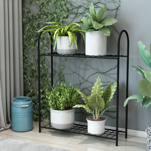 Soporte Con Ruedas Para Plantas Cuadrado Madera Negro 38x38 Cm Nature con  Ofertas en Carrefour