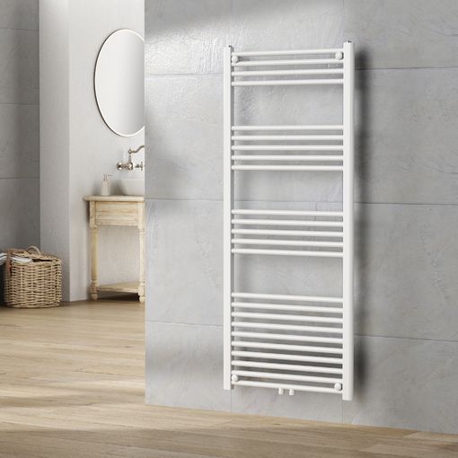 Radiador Toallero Mural Voss 655 W 24 Tubos Acero 140x60cm - Blanco  [neu.haus] con Ofertas en Carrefour