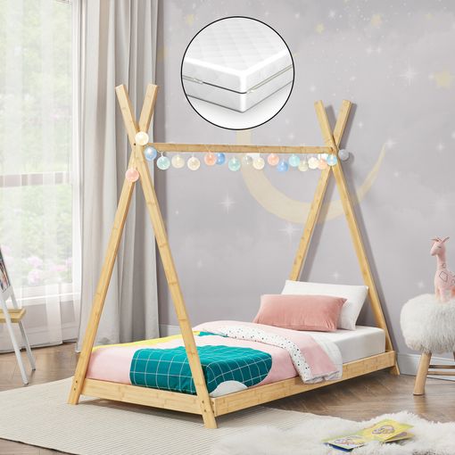 Cama Para Niños Borgarnes Con 2 Cajones, Somier Y Protección Contra Caídas  - Pino 90 X 200 Cm - Blanco [en.casa] con Ofertas en Carrefour