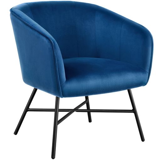 Silla comedor tapizado terciopelo azul celeste -Sillas