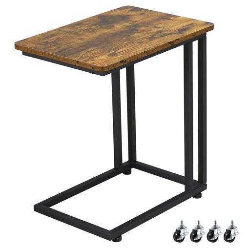 Mesa Auxiliar Juelsminde Mdf/metal 55 X Ø 45 Cm - Efecto Madera