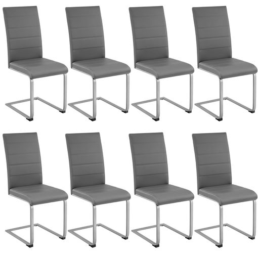 Sillas De Comedor Bettina 8 Unidades - Gris