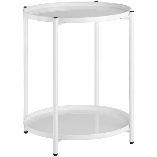 Mesa Auxiliar 45 X 25 X 64 Cm De Metal En Forma De C Ml-design con Ofertas  en Carrefour