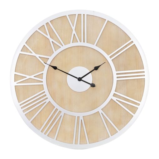 Reloj Cocina Blanco Acabado Madera 30 cm — WonderfulHome Shop