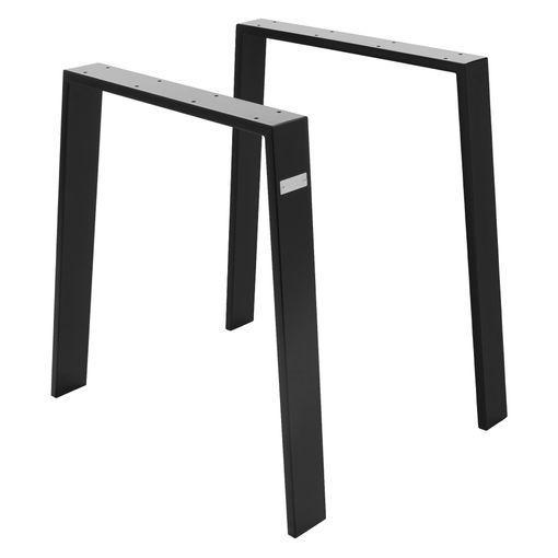 2x Set patas para mesa de centro V marco negro mate soporte de