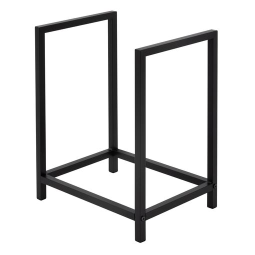 Leñero Rectangular 40x50x30 Cm Acero Gris Oscuro Ml-design