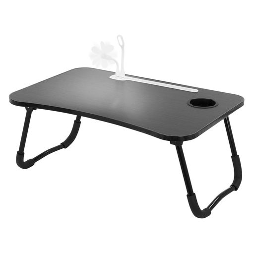 Mesa De Ordenador Portátil Para Cama/sofá 60x40 Cm Negro Ml-design