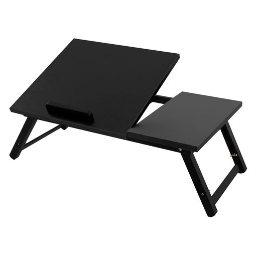 Mesa De Ordenador Portátil Para Cama/sofá 60x40 Cm Negro Ml-design