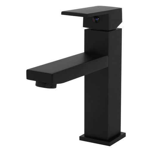 Grifo lavabo negro mate extensible extraible acero inoxidable