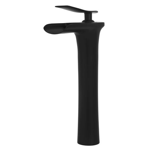 Grifo Lavabo Diseño Cascada 155x48x300 Mm Negro Latón Mate