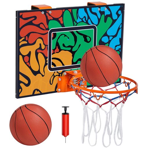 Mini Canasta Basketball Para Puerta Casa Oficina 4 Balones