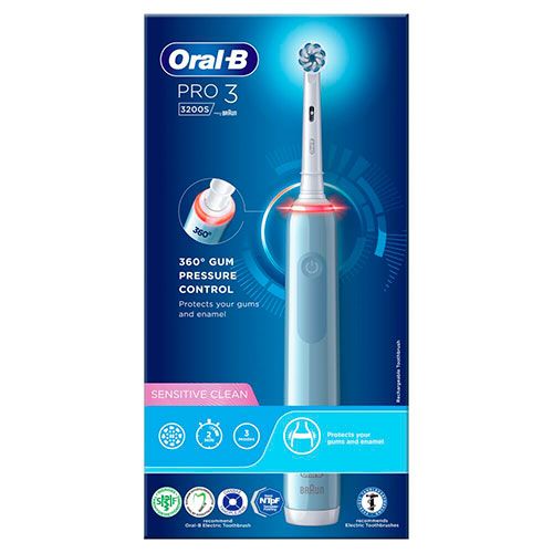 Oral-B Pro 3 3200S Cepillo de Dientes Eléctrico Azul