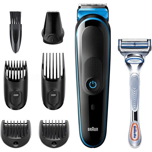 Braun Mgk3242 Recortadora 7 En 1, Máquina Recortadora De Barba, Cortapelos  Y Recortadora Facial Para Hombre, Color Negro/azul con Ofertas en Carrefour