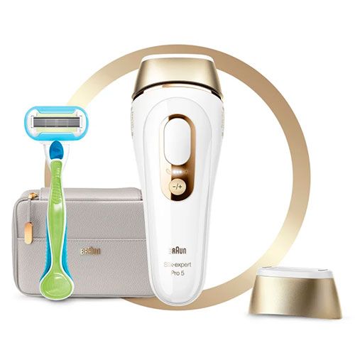 Depiladora Braun Silk Expert PL5159, Tecnología Skin Pro 2.0 Luz Pulsada  IPL, 400.000 pulsos