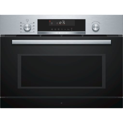 Microondas Bosch FEL023MS2 | 20L | 800W | 1000W Grill | Antihuellas |  Negro-Inox | Serie 2