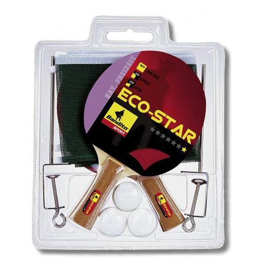 Pack 2 Pala Ping Pong + 3 Bolas + Red Bandito Sport Eco-star 4110.01 con  Ofertas en Carrefour