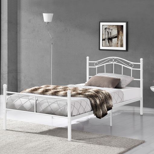 Estructura De Cama Madera Maciza Pino Gris Oscuro 90x200 Cm con Ofertas en  Carrefour