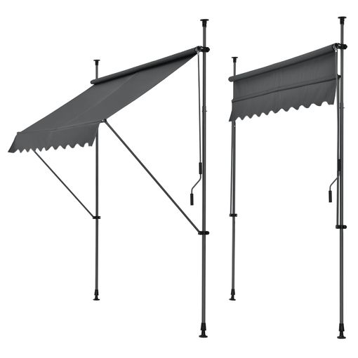 Toldo Lateral - 180 X 300 Cm - Exterior - Contra Viento, Sol Y Visión -  Extensible - Marquesina Protectora - Gris Antracita [pro.tec]® con Ofertas  en Carrefour