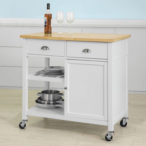 Sobuy Svw19-n Camarera Con Ruedas Carrito Múltiusos Para Cocina Con 3  Niveles De Bandejas 77 X 41 X 90 Cm Es con Ofertas en Carrefour