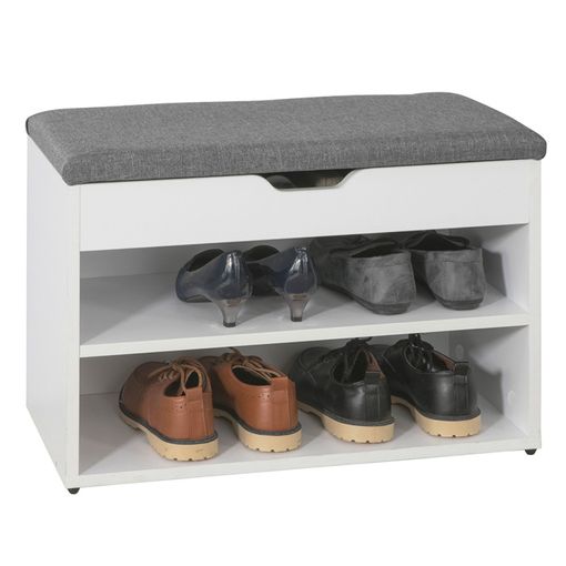 Sobuy Fsr106-w Banco Zapatero Con 2 Compartimentos Y 2 Cajones Banco De  Almacenamianto Con Cojín Acolchado De Asiento 90 X 30 X 46 Cm Es con  Ofertas en Carrefour