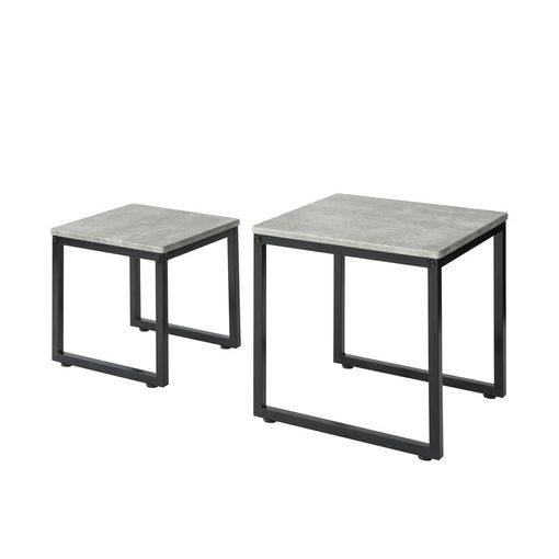 Mesa nido de salón Set de 2 mesas auxiliares apilables FBT99-F SoBuy ES