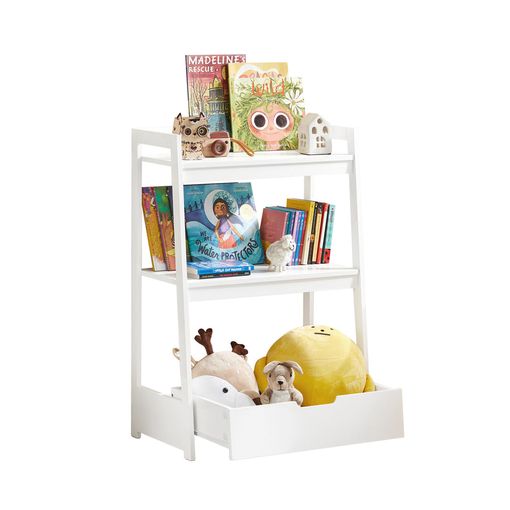 Baúl Infantil de Almacenaje Organizador de Juguetes con 1 Cajón 40 x 40 x  35 cm Blanco KMB74-W SoBuy ES