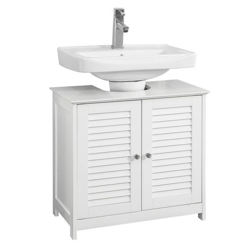 Mueble Para Debajo Del Lavabo Armario De Baño De Suelo 2 Estante Y 2  Puertas Correderas con Ofertas en Carrefour