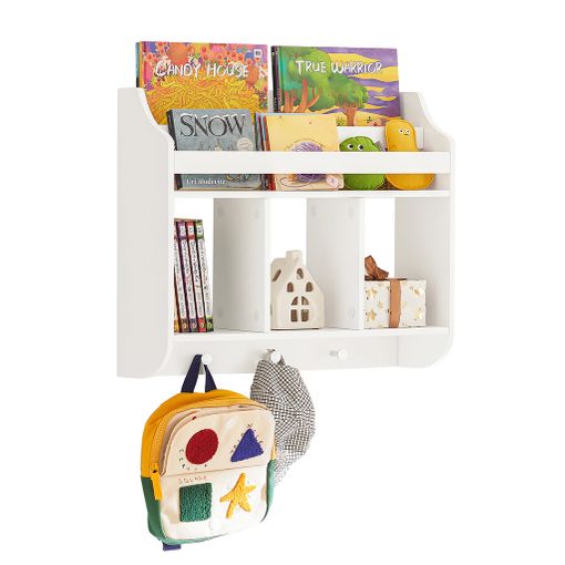 Estantería Infantil de Juguetes y Libros Librería Infantil con 2 Cestas 65  x 27 x 91cm KMB49-W SoBuy ES