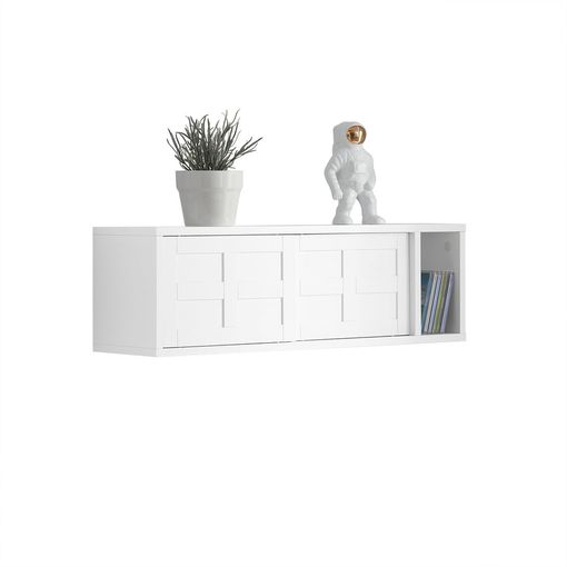 Sobuy Fhk18-w Perchero De Pared Con 2 Puertas Correderas 1 Estante De Pared Para Pasillo Entrada 75 X 20 X 23 Cm Es con Ofertas en Carrefour | Ofertas Carrefour Online