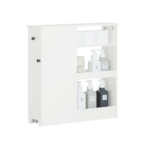 Mueble De Baño Con 2 Cestos Armario Multifuncional De Almacenaje Para Baño  Con 1 Estante 60 X 20 X 70 Blanco Bzr83-w Sobuy Es con Ofertas en Carrefour