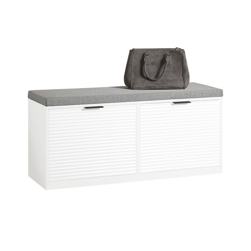 Sobuy Fsr126-w Banco Zapatero Con 1 Compartimento, 1 Cajón Y 1 Puerta Banco  Entrada Recibidor Con Cojín Acolchado De Asiento 81 X 36 X 46 Cm Es con  Ofertas en Carrefour