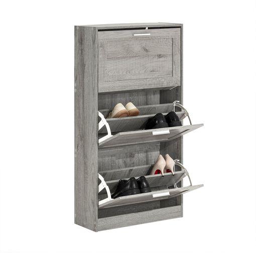 Sobuy Fsr108-wn Zapatero Con 3 Solapas Y 2 Ganchos Armario De Entrada  Zapatero Estrecho Organizador 55 X 30 X 112 Cm Es con Ofertas en Carrefour