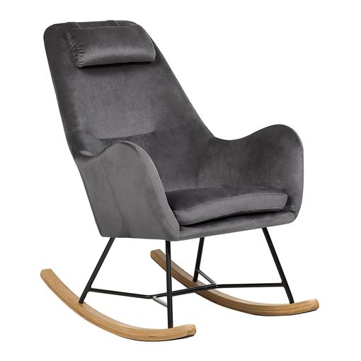 Mecedora tapizada para interiores, cómoda silla mecedora acolchada gru -  VIRTUAL MUEBLES