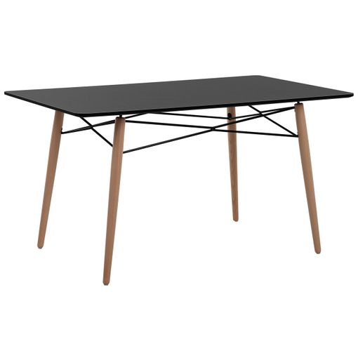 en.casa]® Mesa De Comedor Moderna Para 4 Personas Negra (120x60cm) Mesa De  Cocina con Ofertas en Carrefour