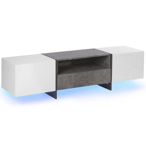 Mueble Tv Ærøskøbing Aglomerado 43 X 120 X 29 Cm Efecto Madera / Blanco  [en.casa] con Ofertas en Carrefour