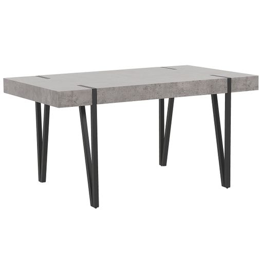 Mesa De Comedor Efecto Hormigón/negro 160x80 Cm Santiago con Ofertas en  Carrefour