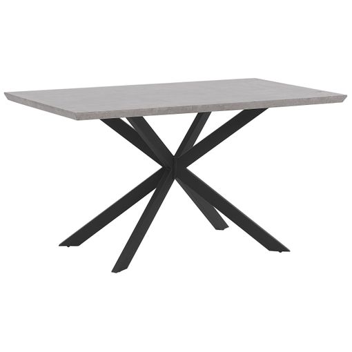 Mesa De Comedor Efecto Hormigón/negro 160x80 Cm Santiago con Ofertas en  Carrefour