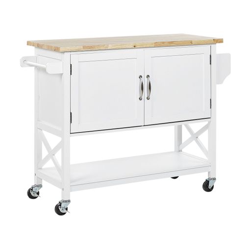 Carrito De Cocina Con Piso De Acero Con Tablero Extensible L115 X P46 X  H92cm con Ofertas en Carrefour