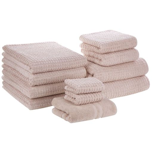 Conjunto De 2 Toallas De Algodón Beige Rizo Textura Borlas Decorativas Baño  Atiu - Beige con Ofertas en Carrefour