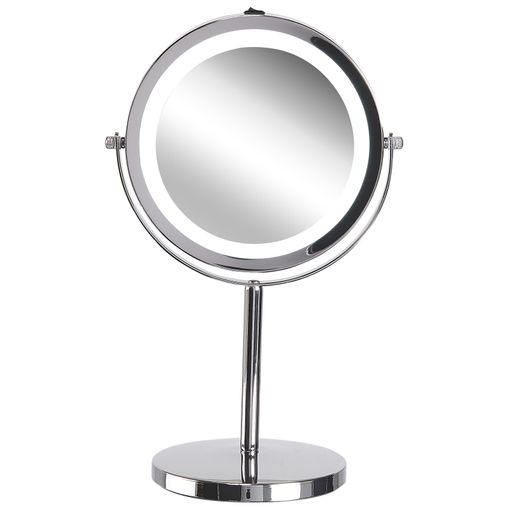 Espejo De Maquillaje Led Plateado Ø 20 Cm Verdun con Ofertas en