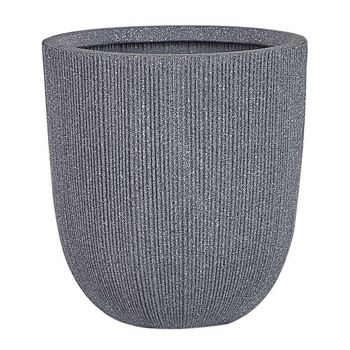 Soporte para maceta redondo cerámica gris pardo 41 x 41 cm patas de madera  maciza escandinavo moderno macetero alto Arta