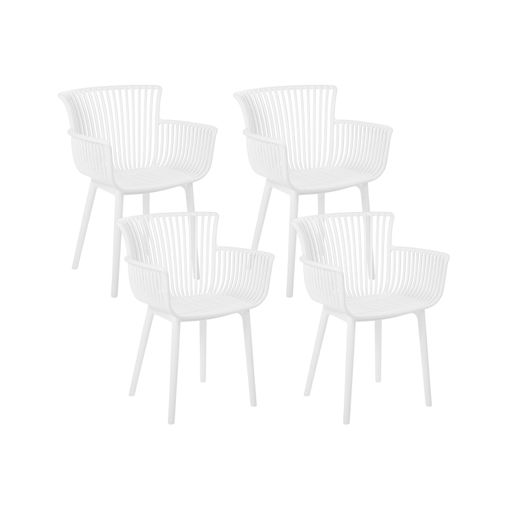 Conjunto De 4 Sillas De Comedor Blanco Pesaro