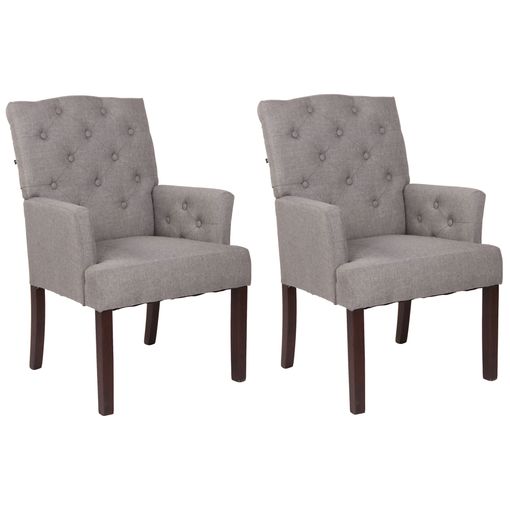 Clp Set De 2 Butacas De Salón Sugar Tela Gris 66x66x98 Cm con Ofertas en  Carrefour