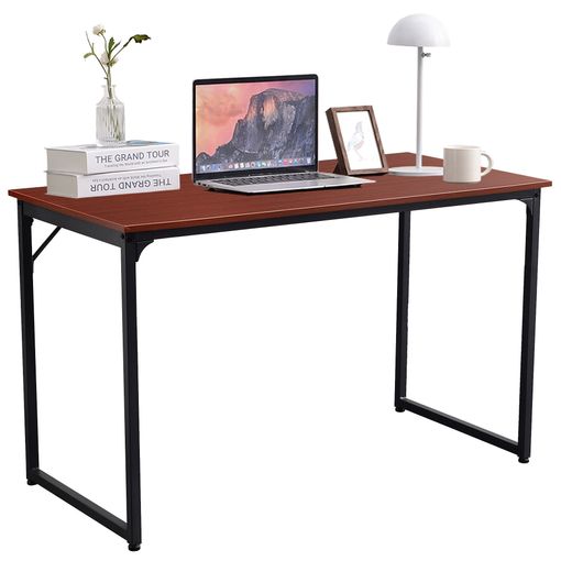 Mesa de escritorio negro, 2 cajones, estilo industrial, 110x50x76 cm TULUM